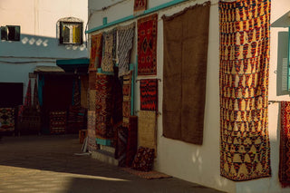 Rugs hanging outdoors