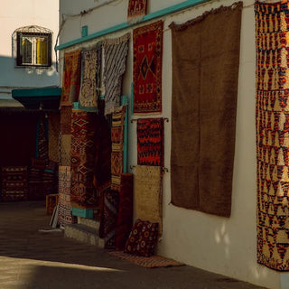 Rugs hanging outdoors