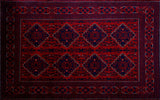 hand knotted medium dark red khal mohammadi afghan rug