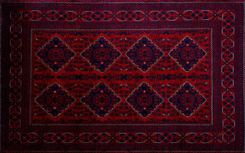 hand knotted medium dark red khal mohammadi afghan rug