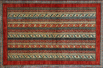 hand knotted medium orange yellow arijana afghan rug